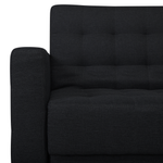 Schlafsofa Polsterbezug graphitgrau linksseitig mit Ottomane ABERDEEN