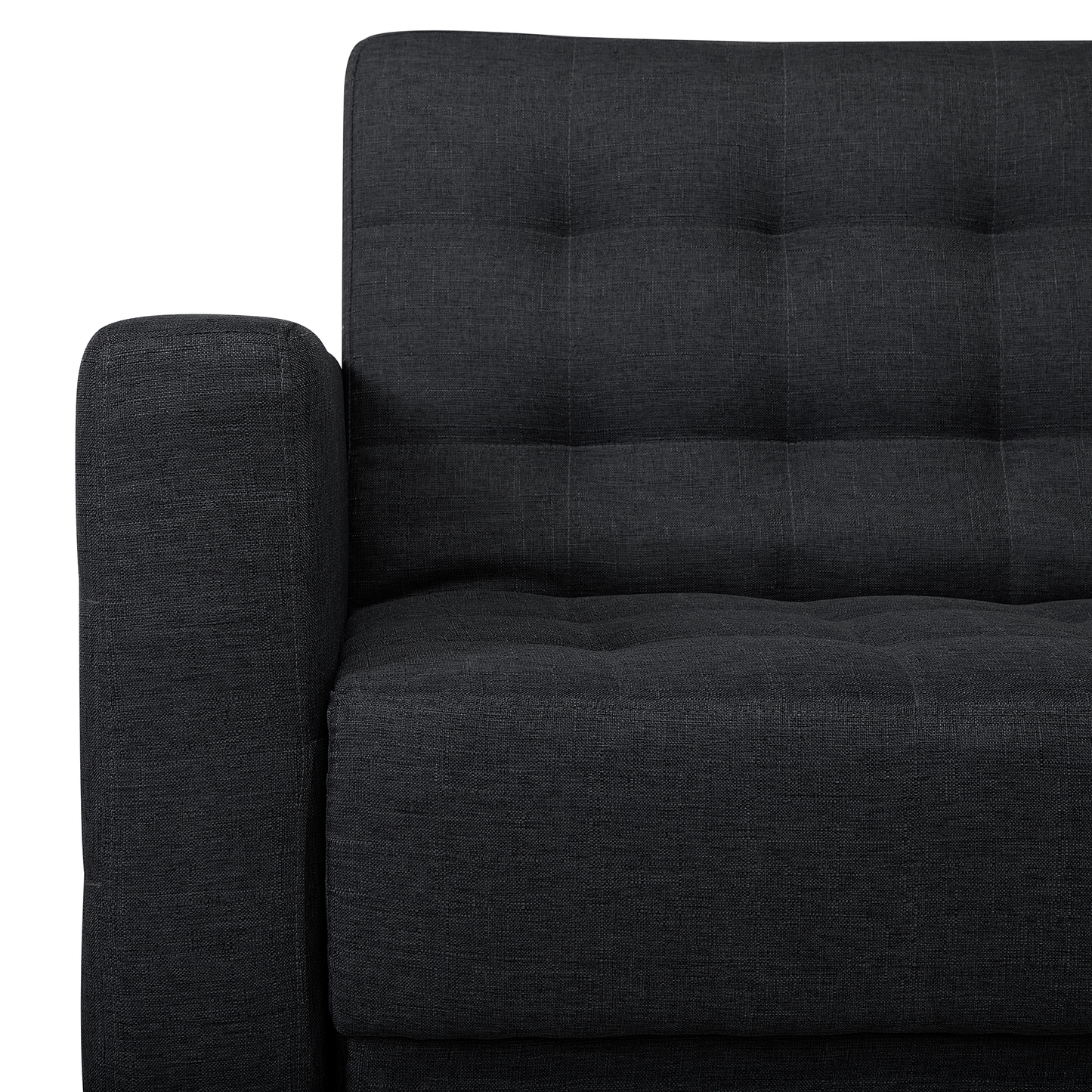 Modulsofa Polsterbezug Schlaffunktion graphitgrau linksseitig Ottomane ABERDEEN