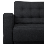 Modulsofa Polsterbezug Schlaffunktion graphitgrau linksseitig Ottomane ABERDEEN