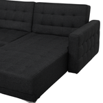 U-förmiges Sofa mit Ottomane Symmetrisch Graphitgrau ABERDEEN