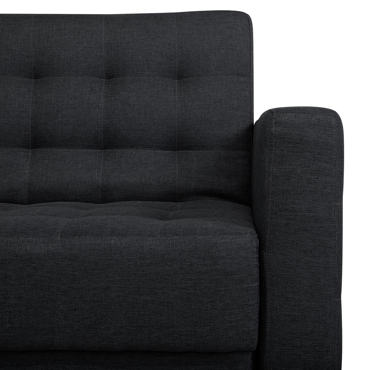 Modulsofa Polsterbezug Schlaffunktion graphitgrau rechtsseitig ABERDEEN