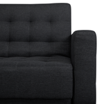 Modulsofa Polsterbezug Schlaffunktion graphitgrau rechtsseitig Ottomane ABERDEEN