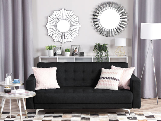 Schlafsofa 3-Sitzer Polsterbezug graphitgrau ABERDEEN