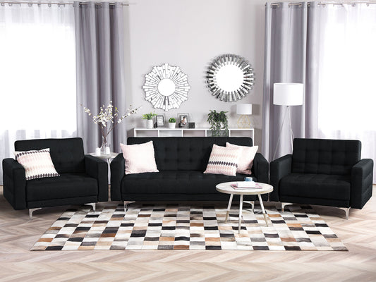 Sofa Set Polsterbezug graphitgrau 5-Sitzer ABERDEEN