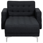 Chaiselongue Polsterbezug graphitgrau / silber ABERDEEN