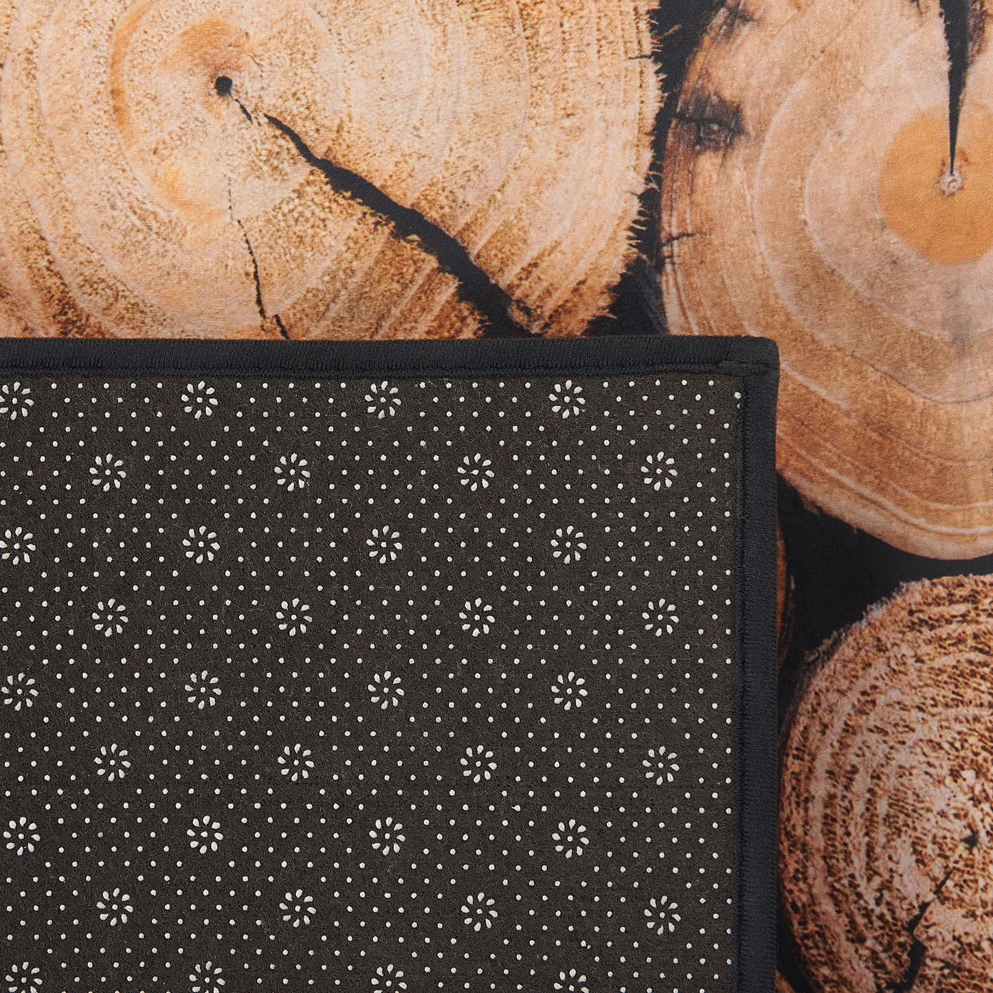 Teppich braun 80 x 150 cm Holzmuster Kurzflor KARDERE