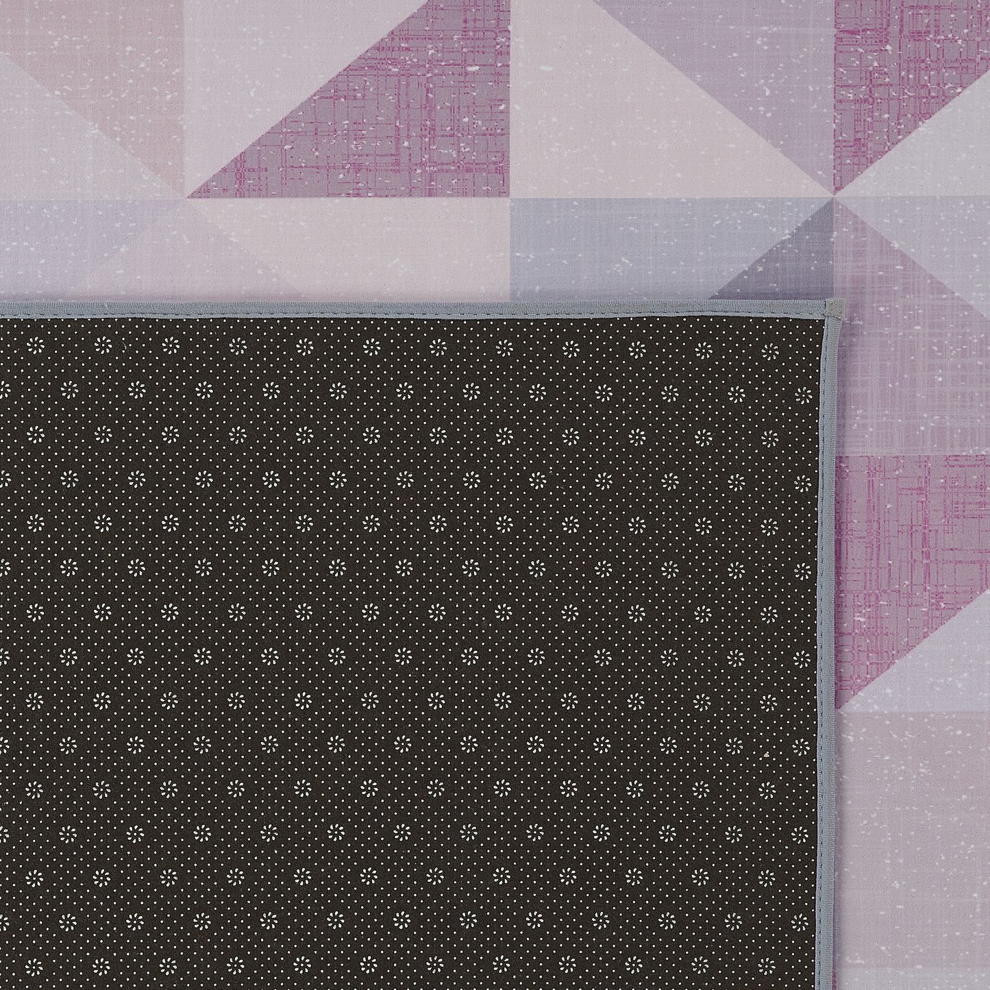 Teppich blau-grau 140 x 200 cm geometrisches Muster Kurzflor KARTEPE