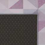 Teppich blau-grau 140 x 200 cm geometrisches Muster Kurzflor KARTEPE