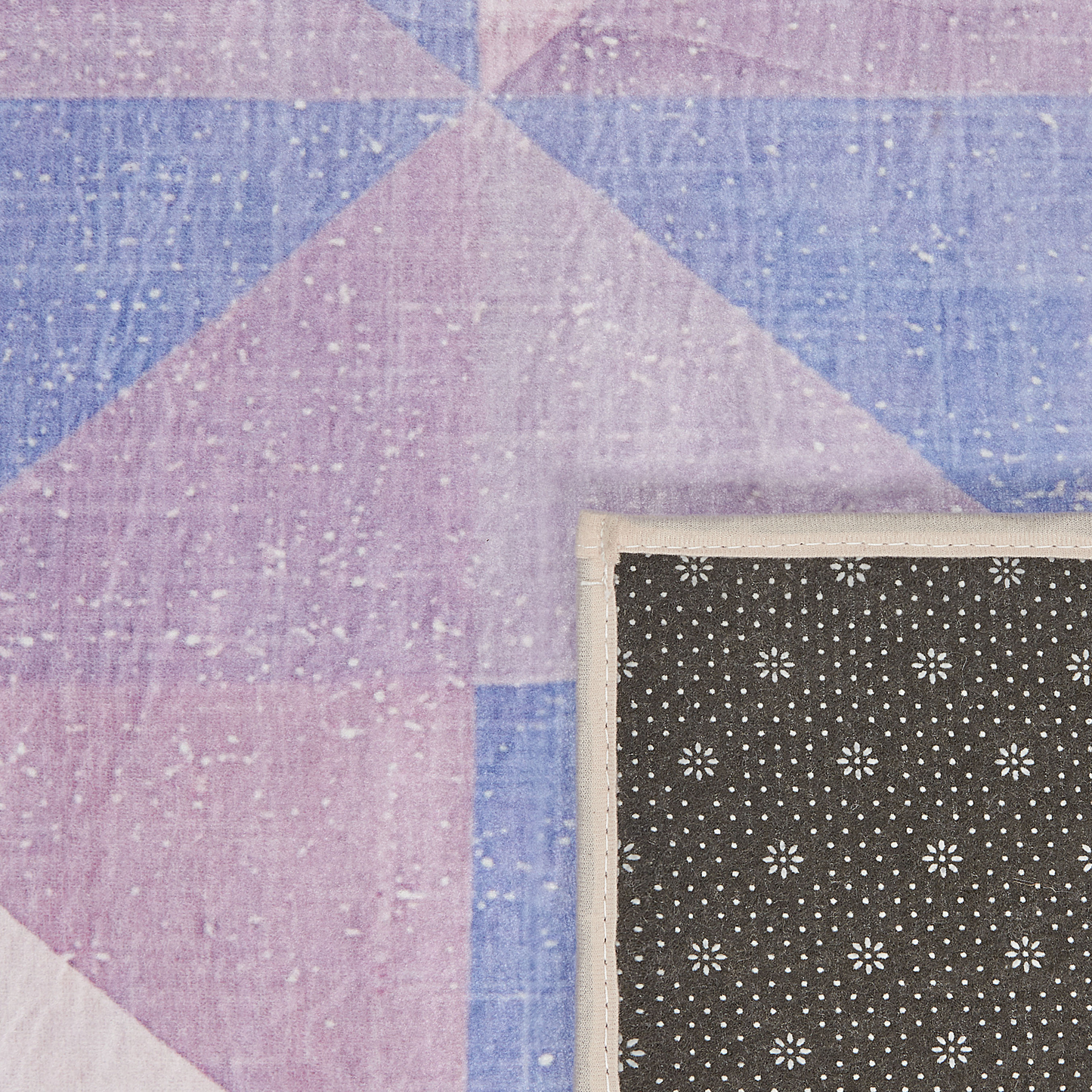 Teppich blau-grau 160 x 230 cm geometrisches Muster Kurzflor KARTEPE