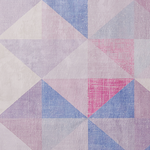 Teppich blau-grau 160 x 230 cm geometrisches Muster Kurzflor KARTEPE