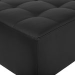 Wohnlandschaft Kunstleder schwarz mit Ottomane ABERDEEN