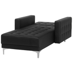 Chaiselongue Kunstleder schwarz / silber ABERDEEN