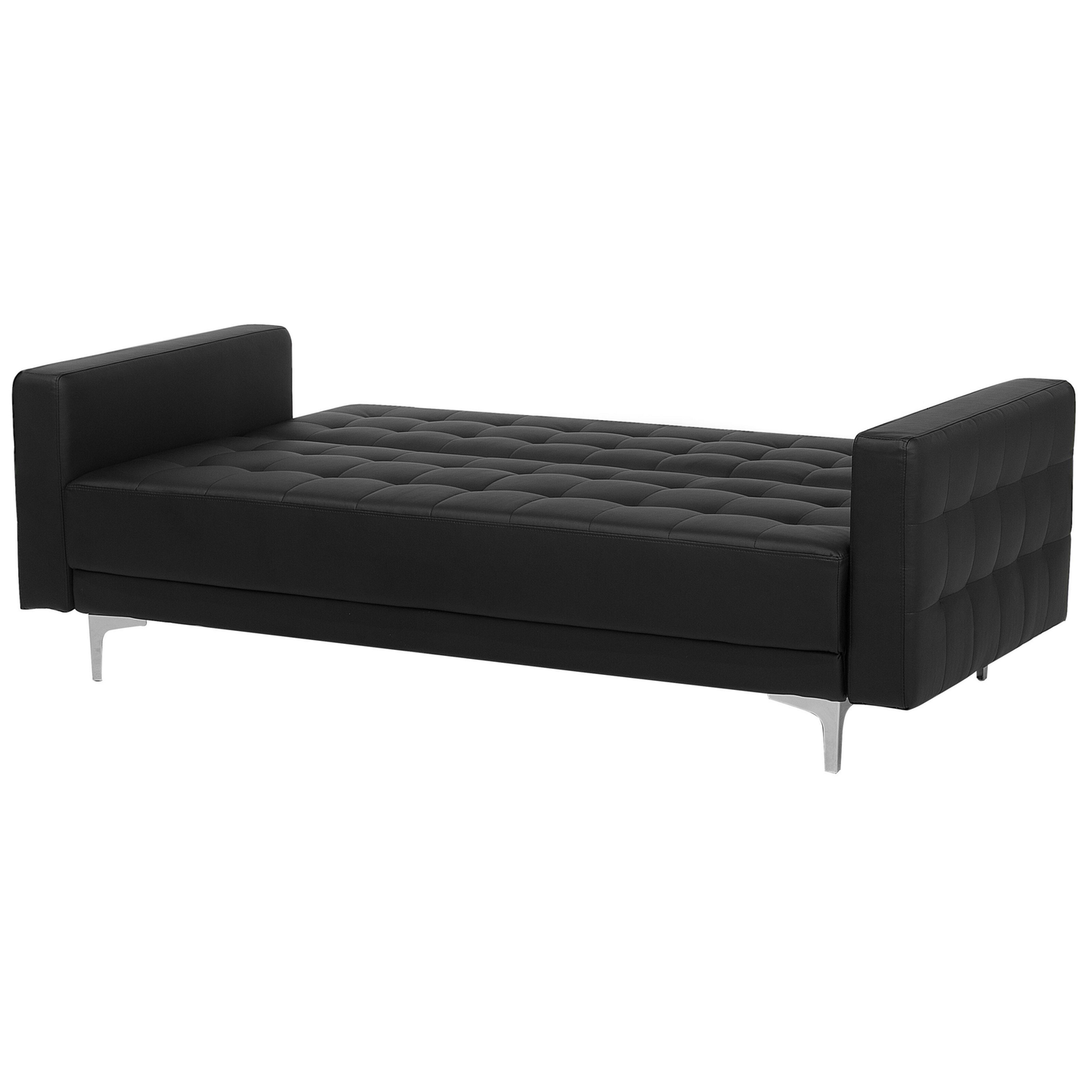 Schlafsofa 3-Sitzer Kunstleder schwarz ABERDEEN
