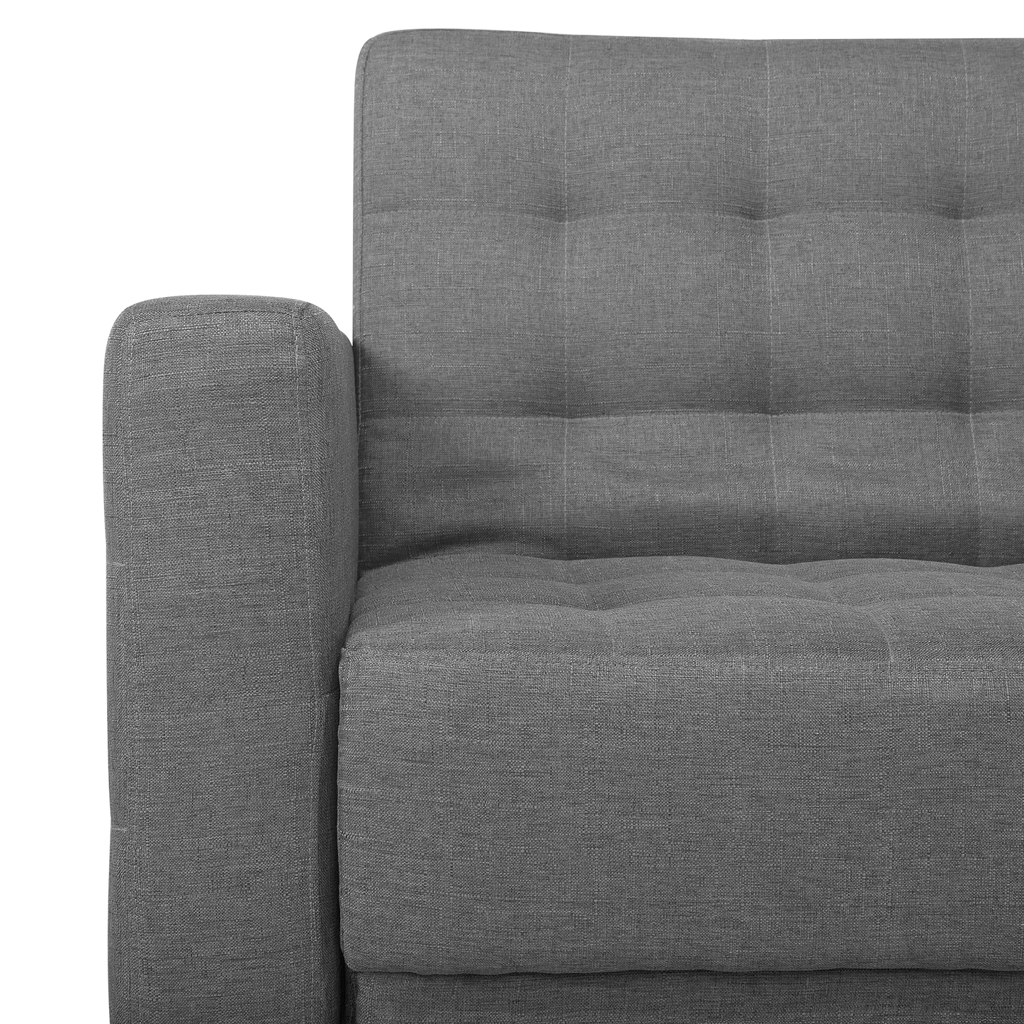 4-Sitzer Schlafsofa hellgrau linksseitig mit Ottomane ABERDEEN