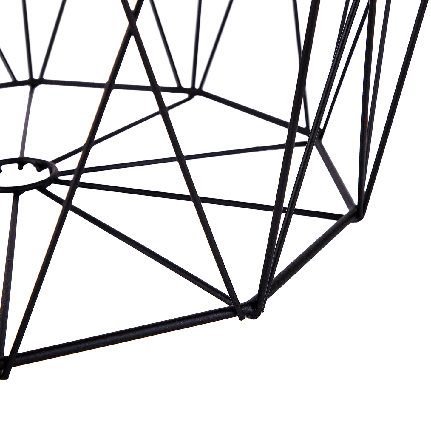 Beistelltisch heller Holzfarbton / schwarz Zehneck ELIDA