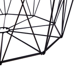 Beistelltisch heller Holzfarbton / schwarz Zehneck ELIDA