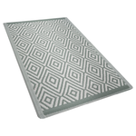 Outdoor Teppich hellgrün 90 x 150 cm geometrisches Muster Kurzflor SIKAR