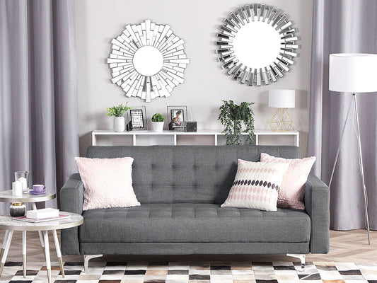 3-Sitzer Schlafsofa hellgrau ABERDEEN