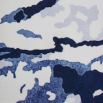 Teppich weiss / blau 160 x 230 cm Kurzflor IZMIT