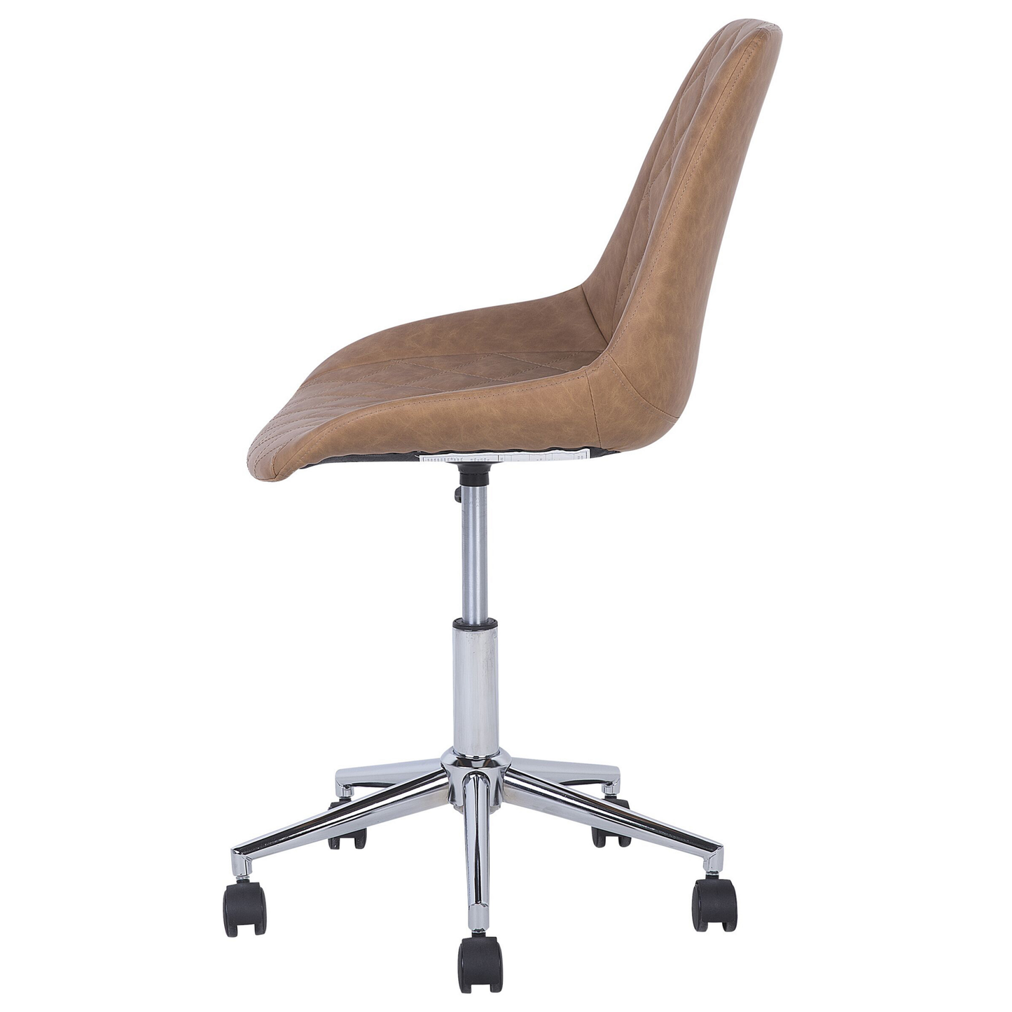 Bürostuhl drehbar MARIBEL Kunstleder Goldbraun