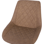 Bürostuhl drehbar MARIBEL Kunstleder Goldbraun