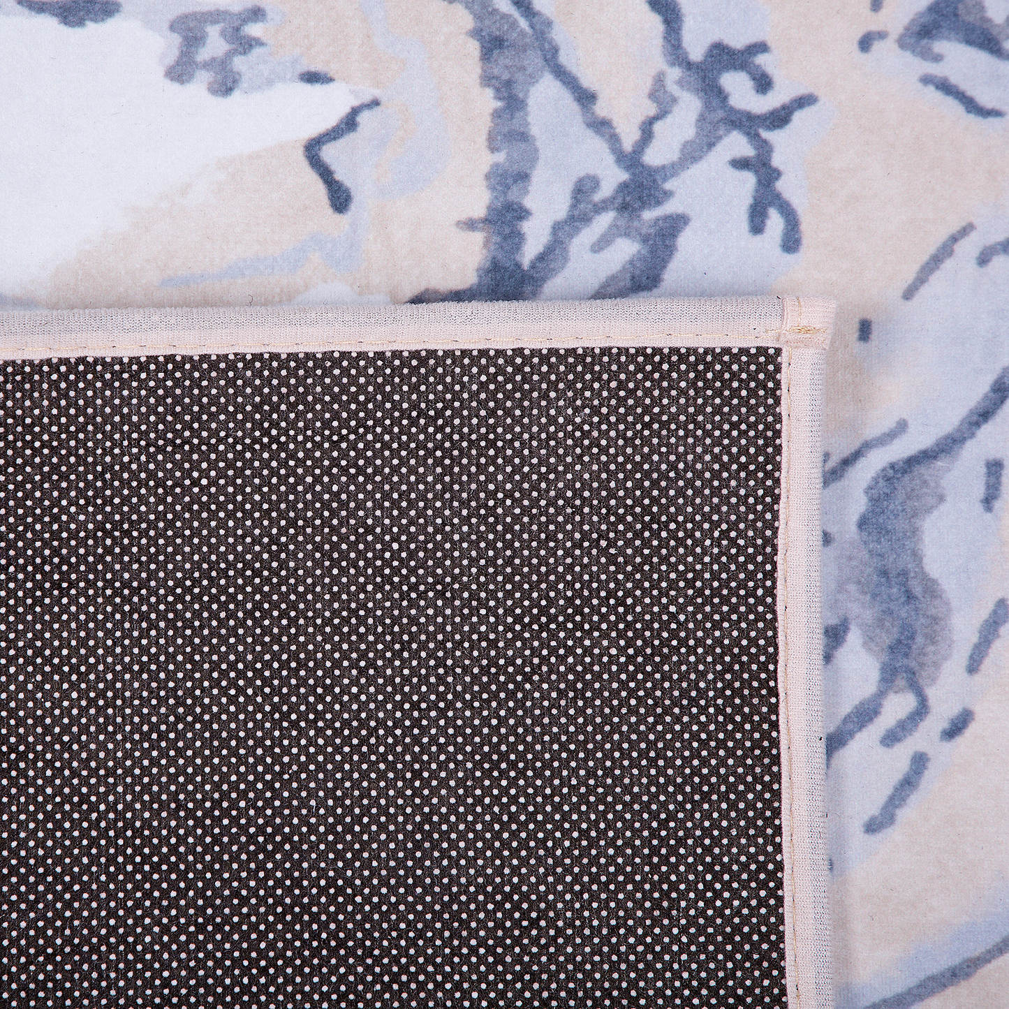 Teppich beige-blau 140 x 200 cm Kurzflor GEBZE