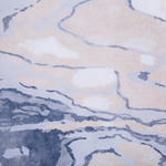 Teppich beige-blau 140 x 200 cm Kurzflor GEBZE