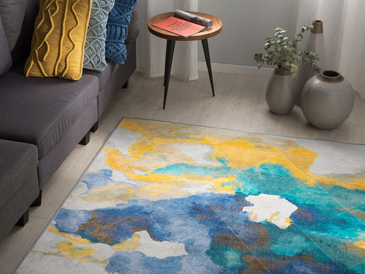 Teppich bunt 160 x 230 cm Kurzflor CEYHAN