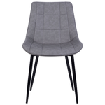 Esszimmerstuhl 2er Set MELROSE II Kunstleder Grau