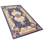 Teppich dunkelblau 80 x 150 cm Kurzflor GAZIANTEP