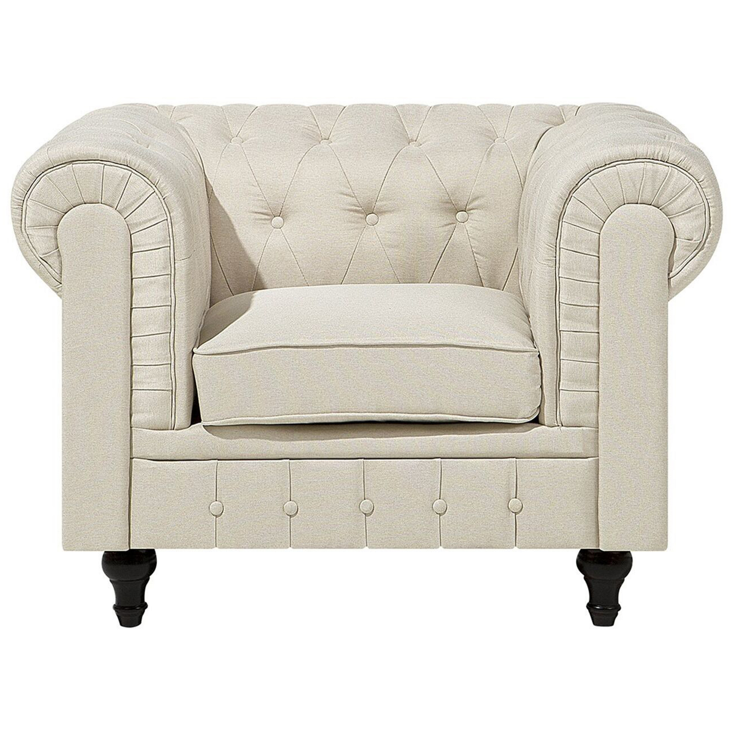 Sessel CHESTERFIELD Stoff Beige