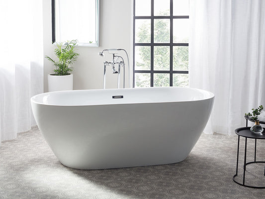 Badewanne freistehend weiss oval 170 x 80 cm CARRERA