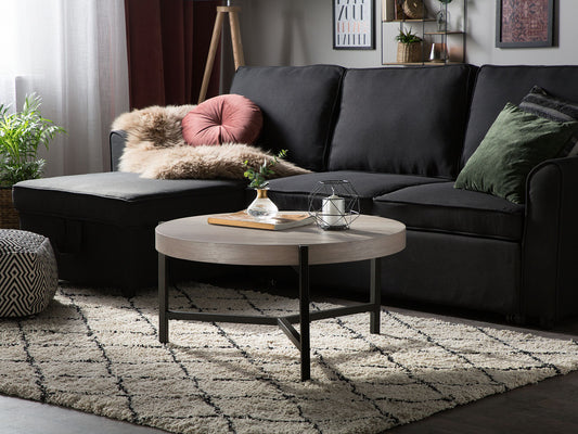 Couchtisch heller Holzfarbton ⌀ 70 cm BONITA