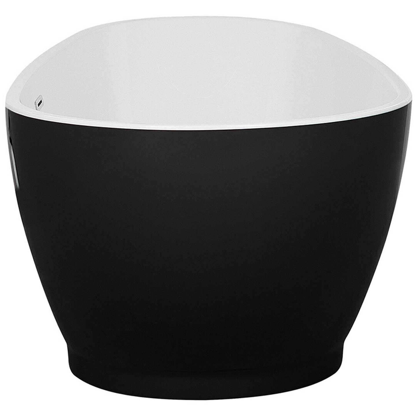 Badewanne freistehend schwarz oval 173 x 82 cm GUIANA