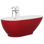 Badewanne freistehend rot oval 170 x 82 cm GUIANA