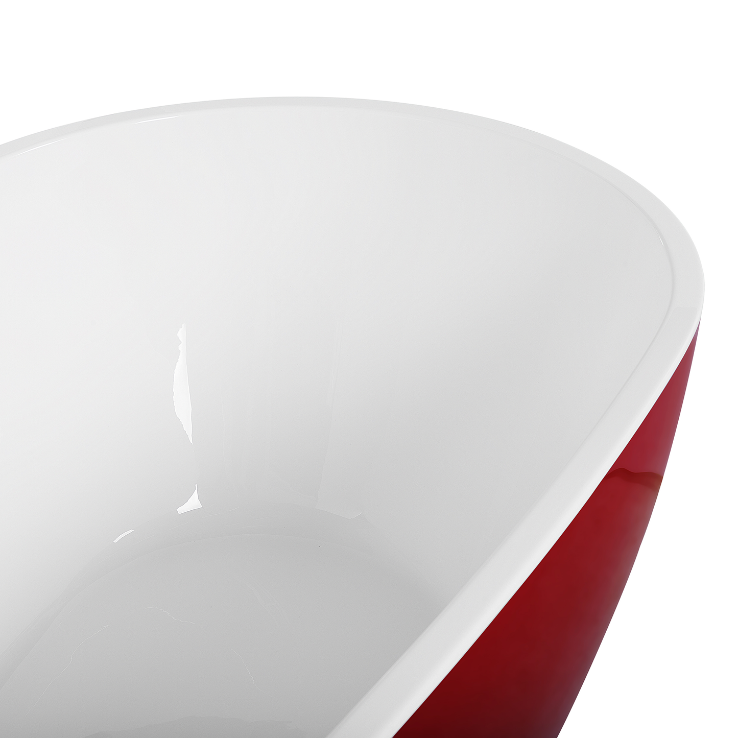 Badewanne freistehend rot oval 170 x 82 cm GUIANA
