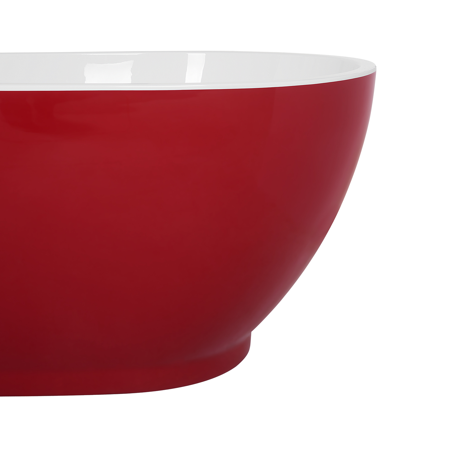 Badewanne freistehend rot oval 170 x 82 cm GUIANA