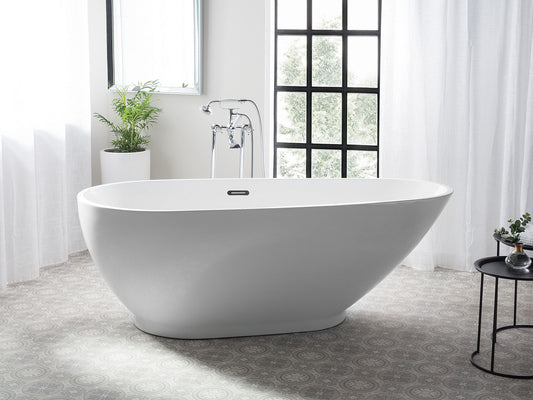 Badewanne freistehend weiss oval 170 x 82 cm GUIANA