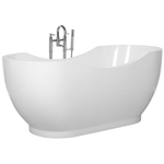 Badewanne freistehend oval weiss 170 x 77 cm BAYLEY