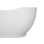 Badewanne freistehend oval weiss 170 x 77 cm BAYLEY