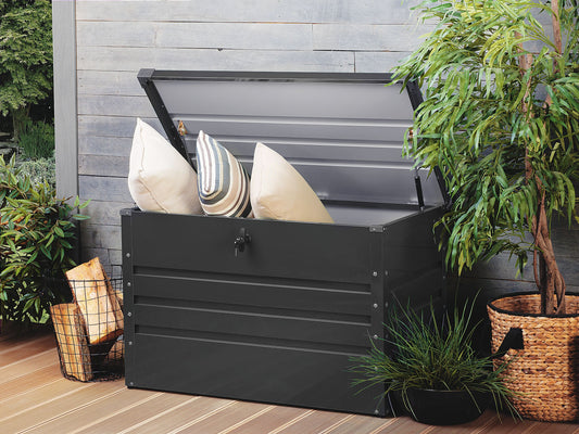 Aufbewahrungsbox CEBROSA Metall 100 cm 62 cm Graphitgrau