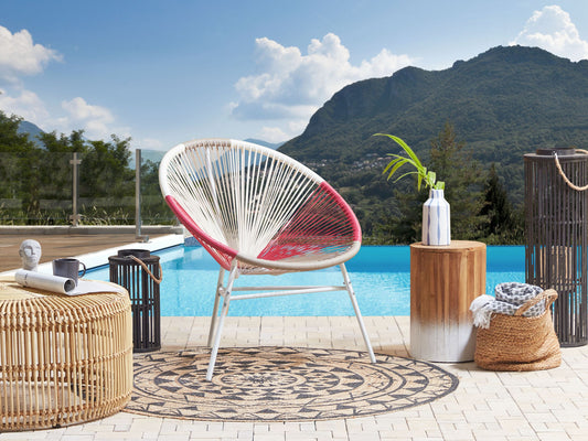 Gartenstuhl ACAPULCO Polyrattan Fuchsia