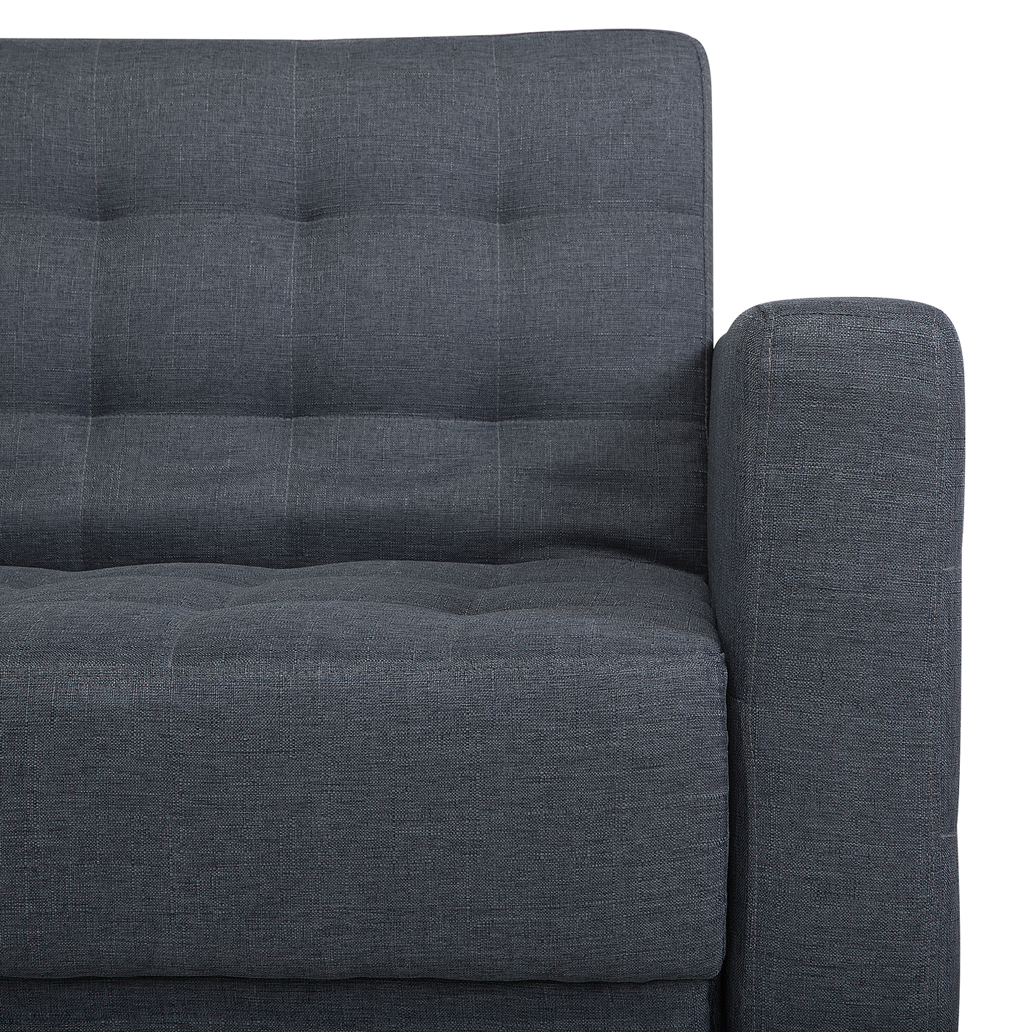 Modulsofa Polsterbezug Schlaffunktion dunkelgrau rechtsseitig Ottomane ABERDEEN