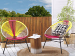 Gartenstuhl 2er Set ACAPULCO Polyrattan Gelb