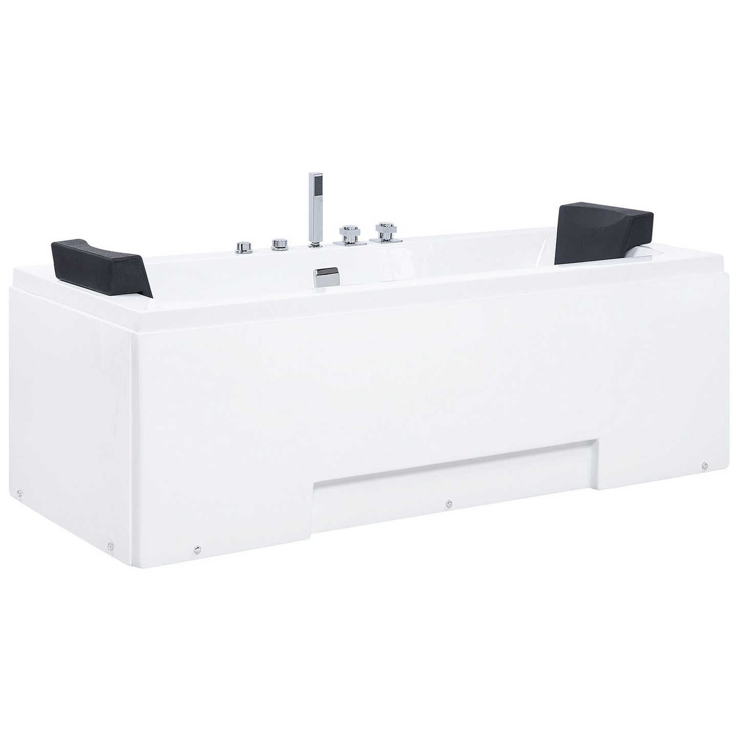 Whirlpool Badewanne mit LED weiss rechteckig 170 x 75 cm GALLEY