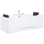 Whirlpool Badewanne mit LED weiss rechteckig 170 x 75 cm GALLEY