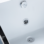 Whirlpool Badewanne weiss rechteckig mit LED 180 x 90 cm MARQUIS