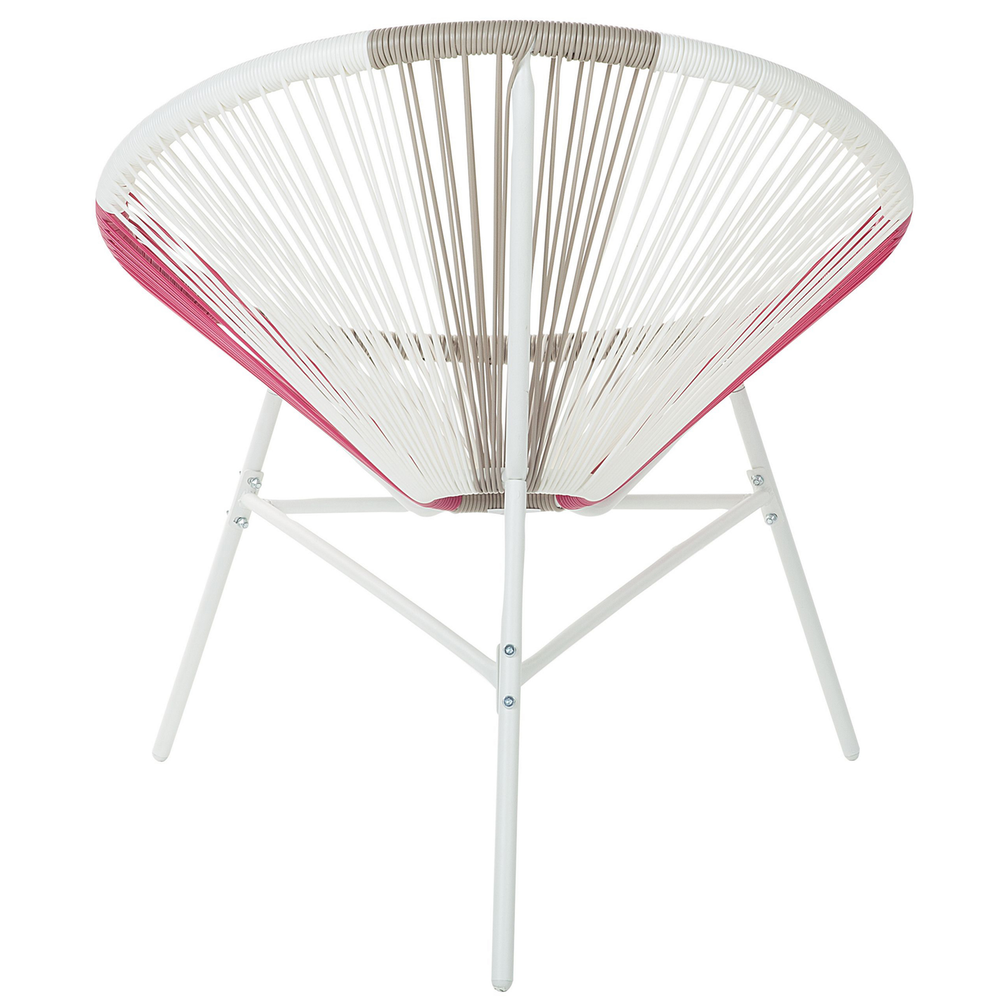 Gartenstuhl 2er Set ACAPULCO Polyrattan Fuchsia