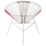 Gartenstuhl 2er Set ACAPULCO Polyrattan Fuchsia
