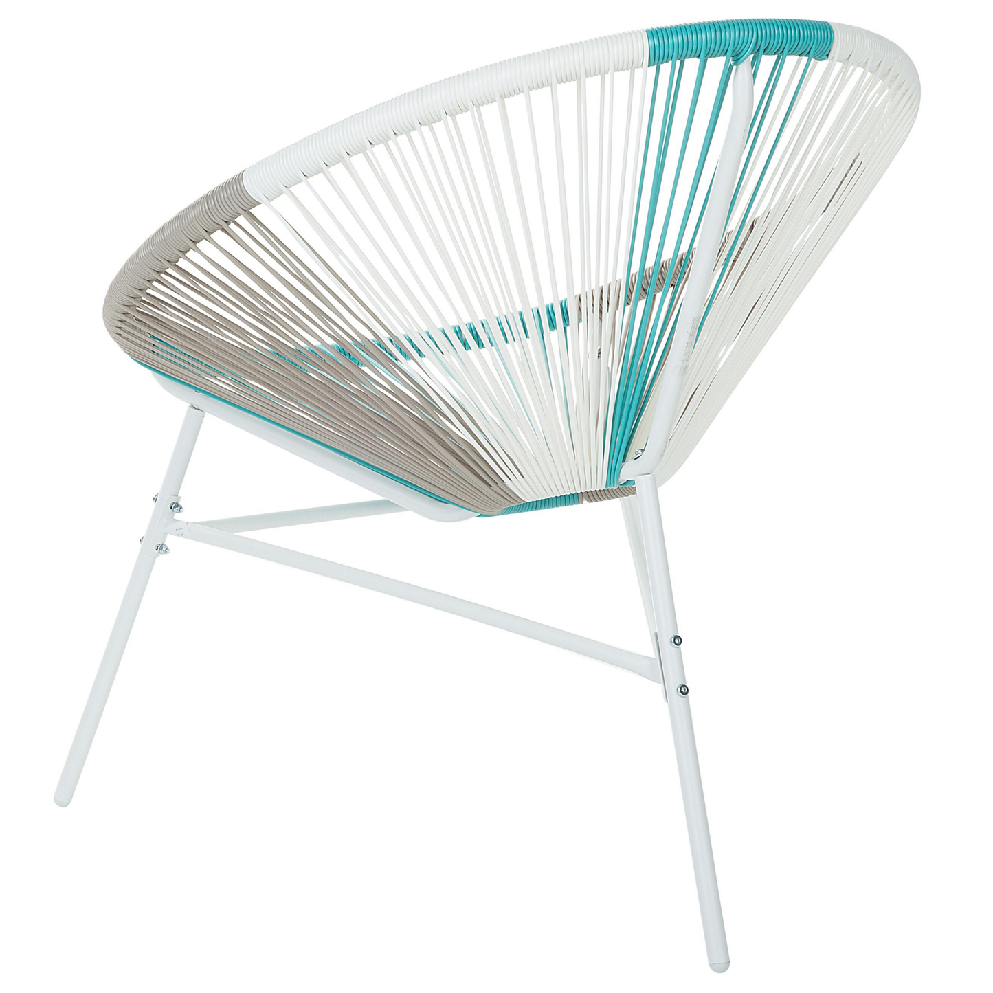 Gartenstuhl 2er Set ACAPULCO Polyrattan Weiss
